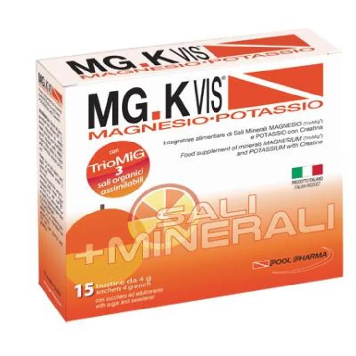 MGK Vis Orange Integratore Magnesio e Potassio 15 Bustine - MGK-VIS