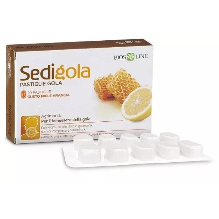 Sedigola ApiX Miele Arancia 20 Pastiglie per Gola - Sedigola