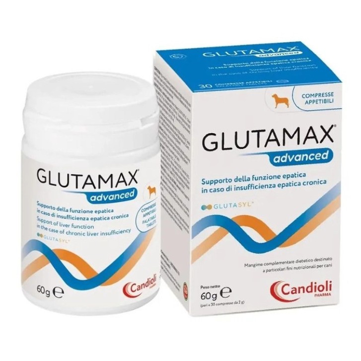 Glutamax Advanced Integratore Supporto Fegato Cani 30 Compresse - Candioli
