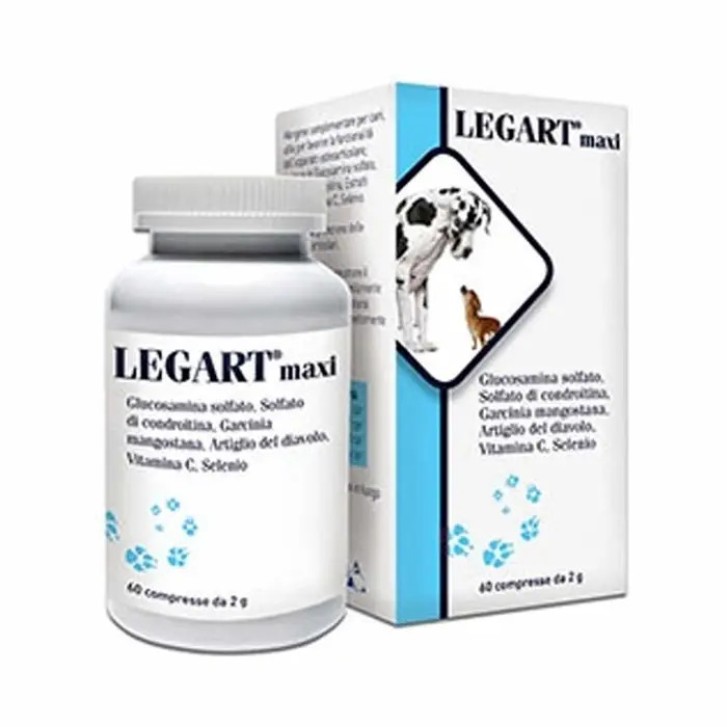 Legart Maxi Mangime Complementare per Cani per Funzione Articolare 60 Compresse - Legart