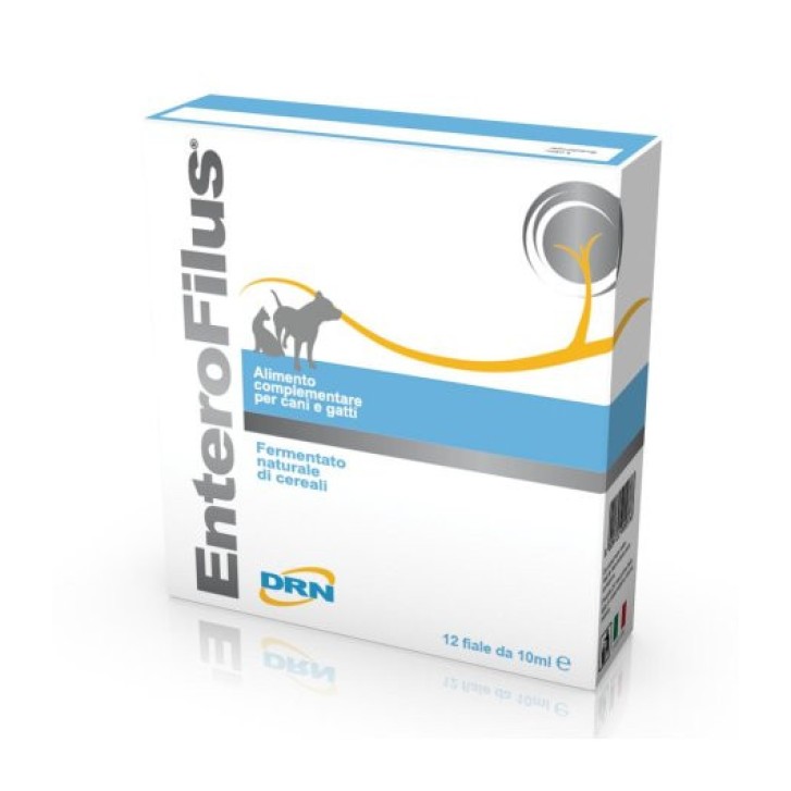Enterofilus Mangime Complementare Cani e Gatti 12x10ml - DRN Enterofilus Mangime Complementare Cani e Gatti 12x10ml - DRN