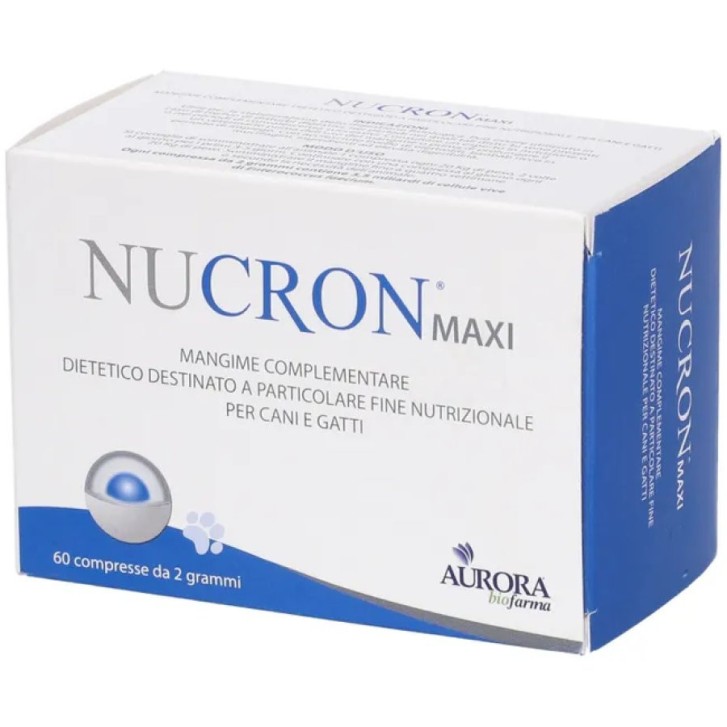 Nucron Maxi Mangime Complementare per Cani e Gatti 60 Compresse - Aurora Biofarma
