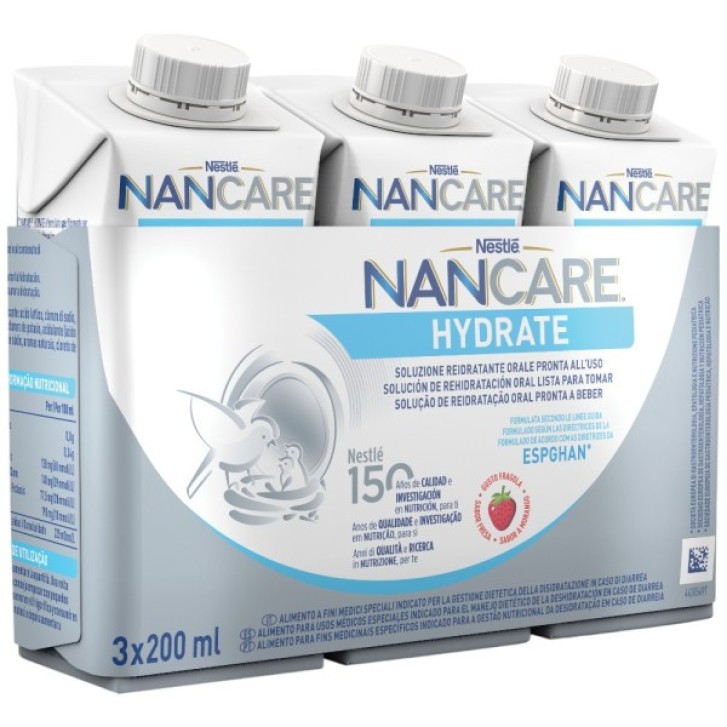 Nancare Hydrate Soluzione Reidratante 3 Brick da 200 ml - Nestlé