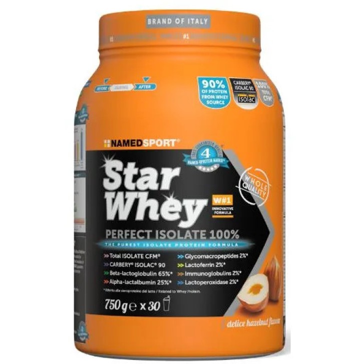 Named Star Whey Perfect Isolate 100% Nocciola 750g - Named