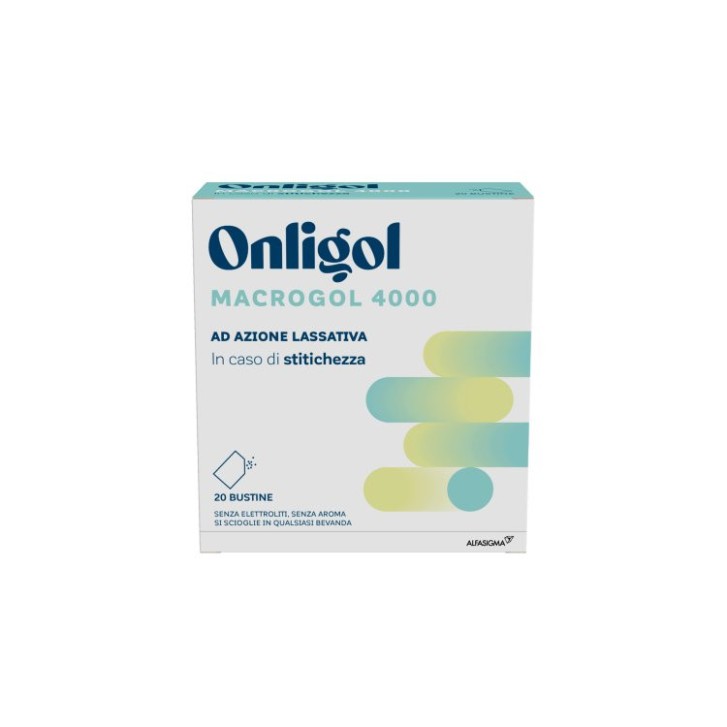 Macrogol 4000 Onligol 20 Bustine Integratore Lassativo - Onligol Macrogol 4000 Onligol 20 Bustine Integratore Lassativo - Onligol