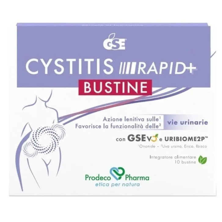 GSE Cystitis Rapid+ Integratore per Vie Urinarie 10 Bustine - GSE
