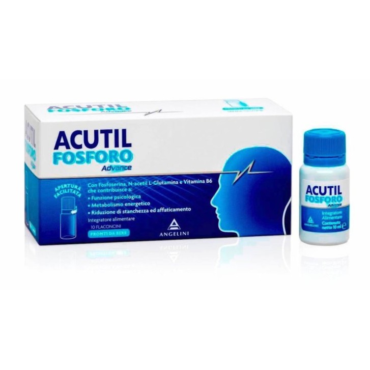 Acutil Fosforo Advance Integratore Alimentare per Memoria e Attenzione 10 Flaconcini - Acutil