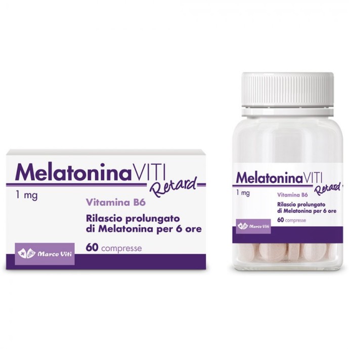 Melatonina Viti Retard 1 mg Integratore 60 Compresse - Melatonina Viti Melatonina Viti Retard 1 mg Integratore 60 Compresse - Melatonina Viti