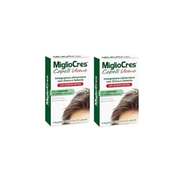 MiglioCres Uomo Integratore per Capelli 120 Capsule - F&F MiglioCres Uomo Integratore per Capelli 120 Capsule - F&F