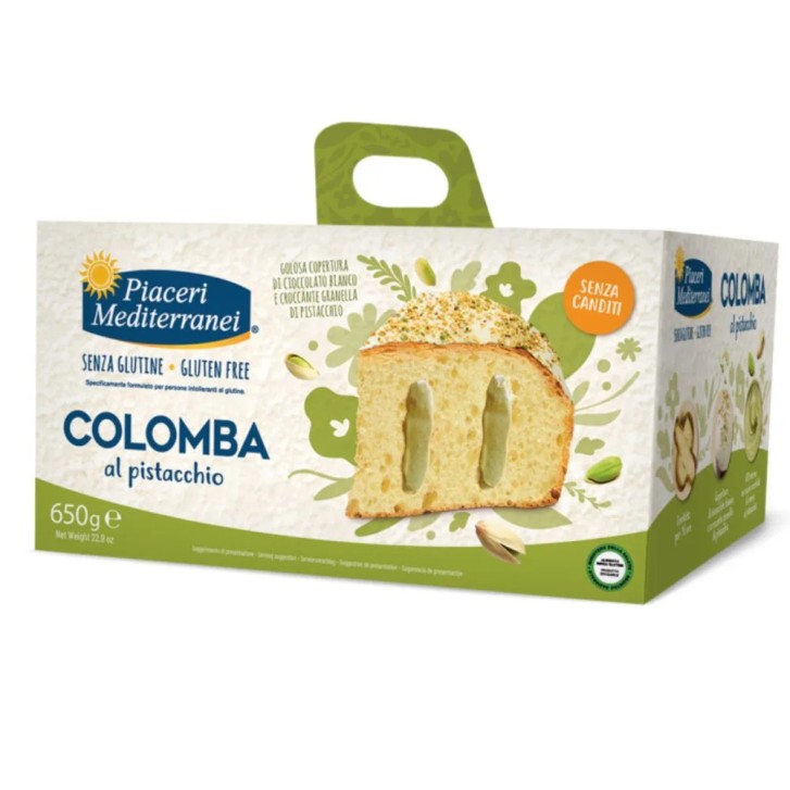 Colomba Pistacchio Senza Glutine 650 g - Piaceri Mediterranei Colomba Pistacchio Senza Glutine 650 g - Piaceri Mediterranei