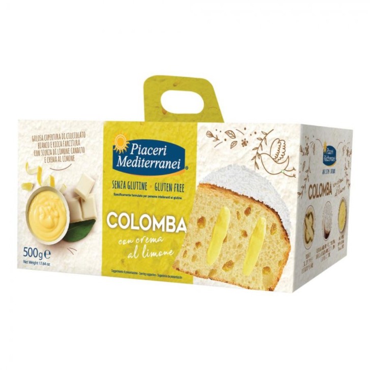 Colomba Crema Limone Senza Glutine 500 G - Piaceri Mediterranei Colomba Crema Limone Senza Glutine 500 G - Piaceri Mediterranei