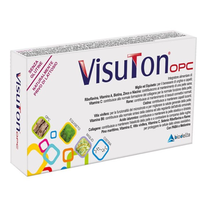 Visuton OPC Integratore con Vitamine per Vista 30 Compresse - Biodelta