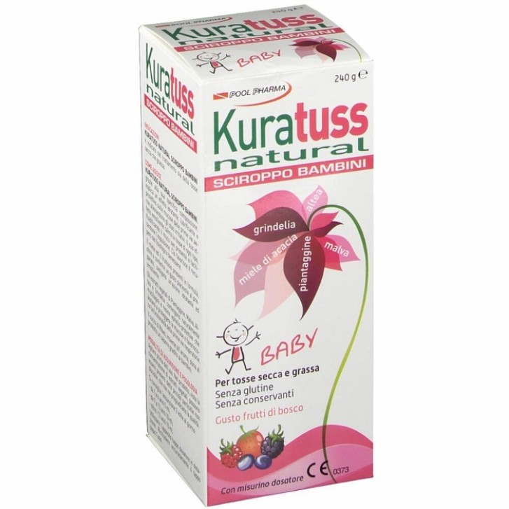 Kuratuss Natural Sciroppo Bambini Tosse Secca e Grassa Frutti di Bosco 210g - Kuratuss Natural