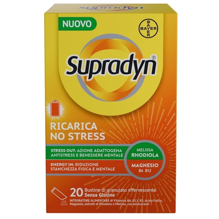 Supradyn Ricarica No Stress Integratore con Vitamine B e Magnesio 20 Bustine - Supradyn