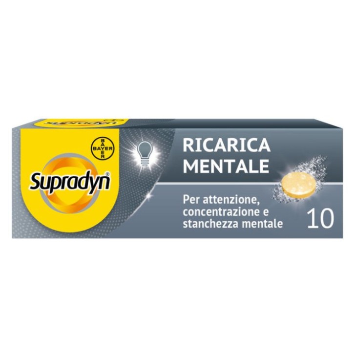 Supradyn Ricarica Mentale Integratore Memoria e Concentrazione 10 Compresse - Supradyn