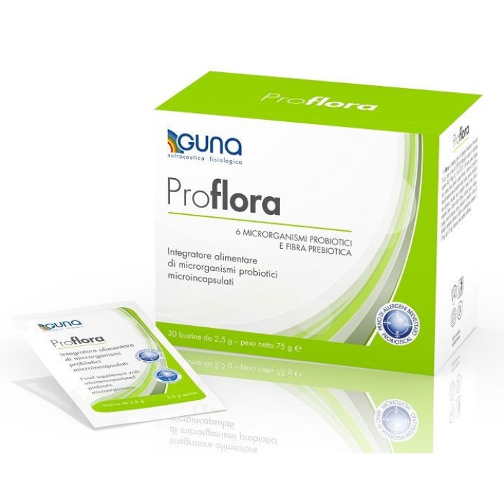 Proflora Probio Integratore Alimentare per Flora Intestinale 30 Bustine - GUNA