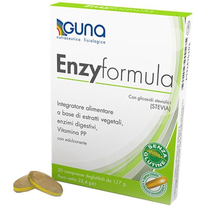 Enzyformula Integratore Alimentare per Digestione 20 Compresse - GUNA