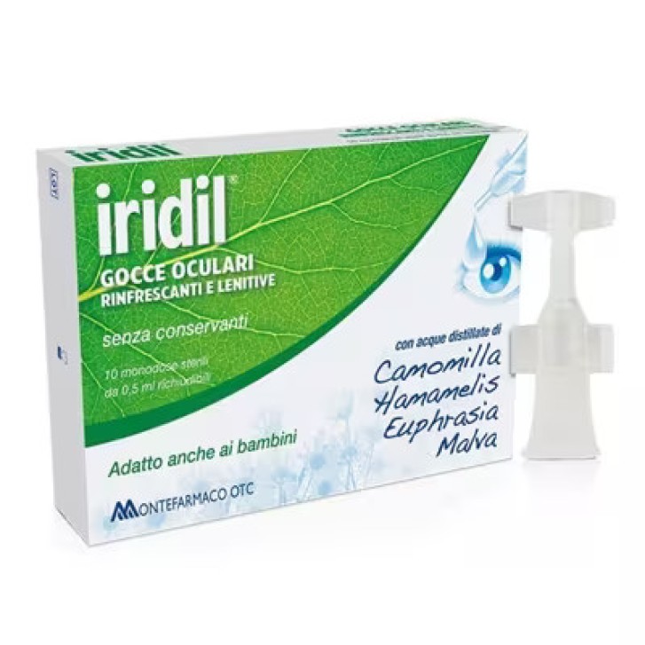 Iridina Gocce Oculari Rinfrescanti e Lenitive Monodose 10 Flaconcini - Iridina