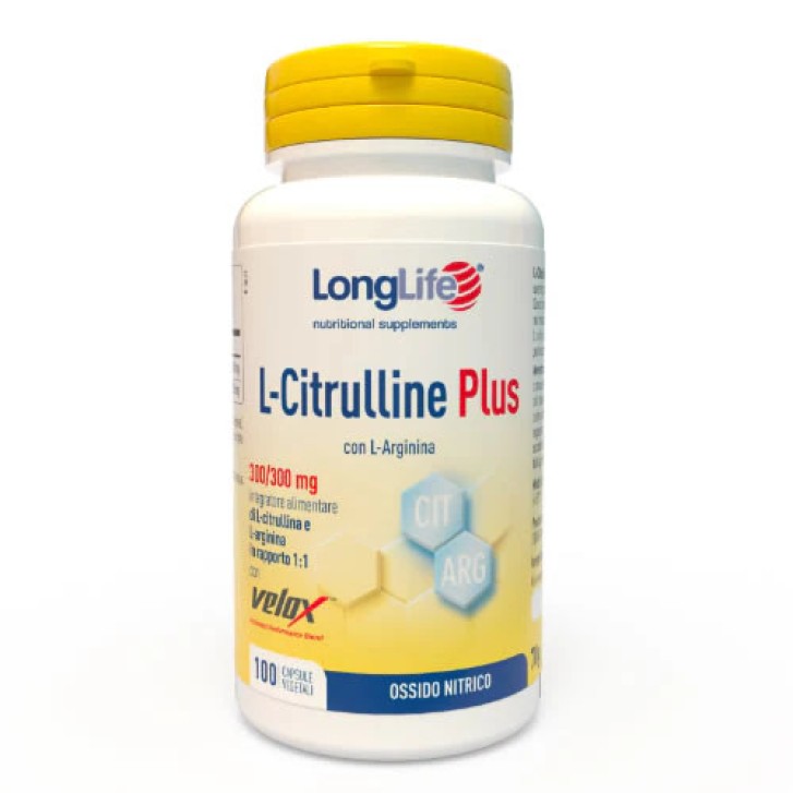 L-Citrullina Plus LongLife Integratore Alimentare 100 Capsule Vegetali - LongLife