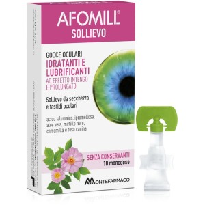 Afomill Sollievo Gocce Oculari Lubrificanti Monodose 10 Flaconcini - Afomill Afomill Sollievo Gocce Oculari Lubrificanti Monodose 10 Flaconcini - Afomill