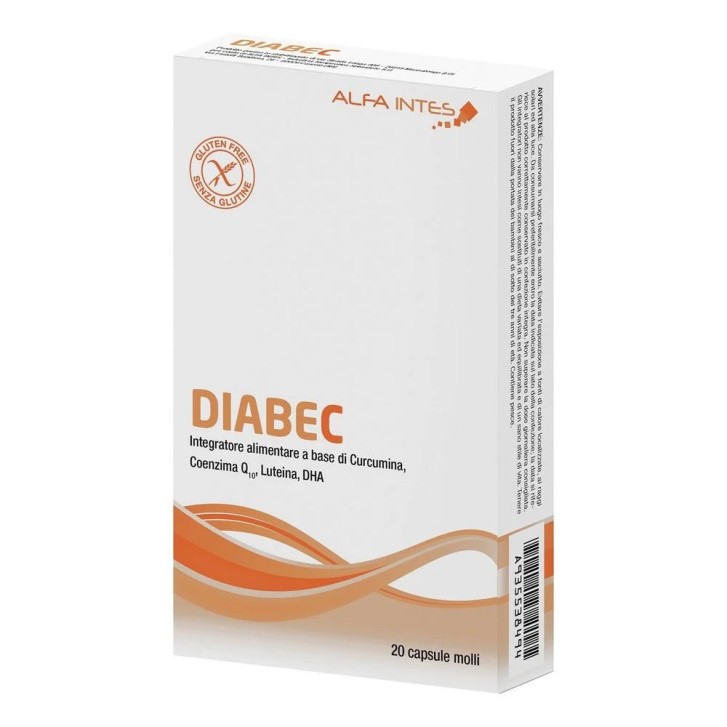 Diabec Integratore Antiossidante per Occhi 20 Capsule Molli - Alfa Intes