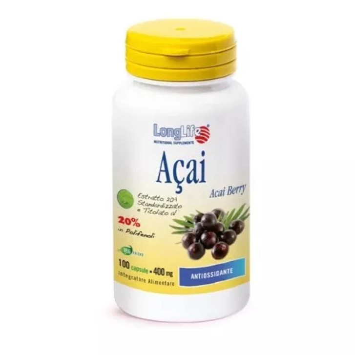 Açai Integratore Antiossidante Longlife 100 Capsule - Longlife
