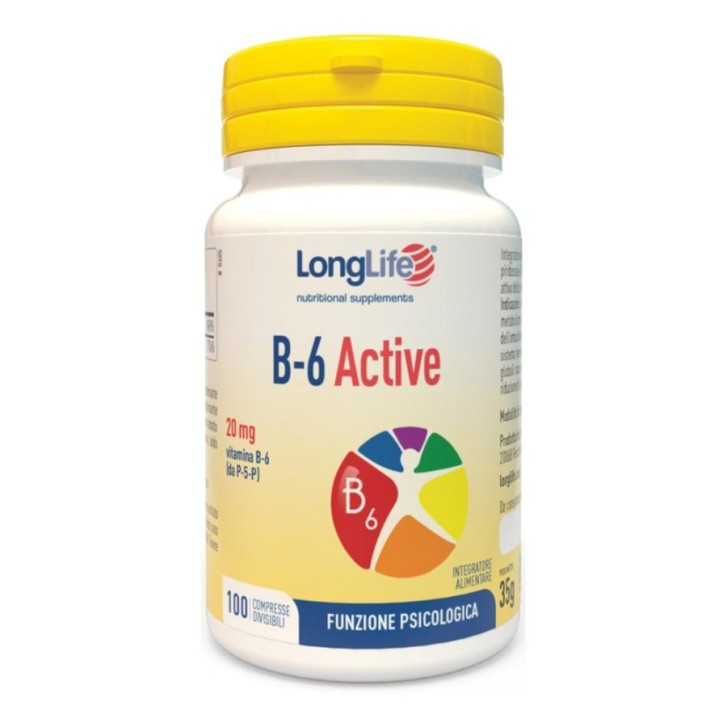 B-6 Active Integratore Vitamina B6 100 Compresse - Longlife
