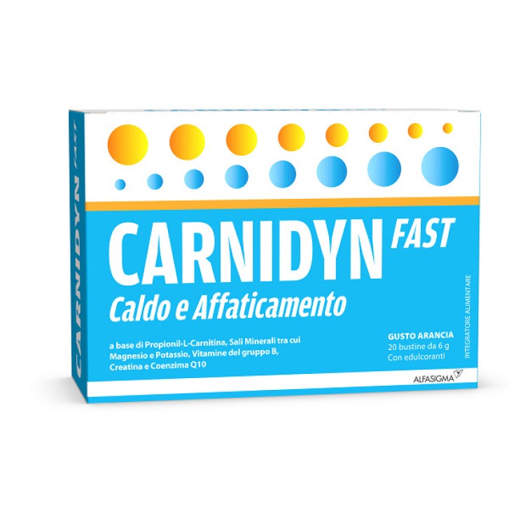 Integratore Magnesio e Potassio Carnidyn Fast 20 Bustine - Carnifast Integratore Magnesio e Potassio Carnidyn Fast 20 Bustine - Carnifast