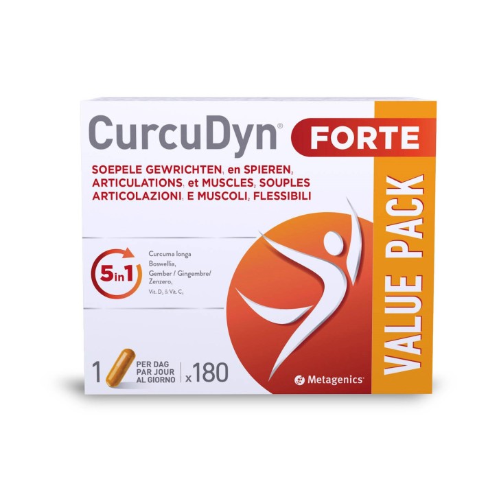CurcuDyn Forte Integratore per Articolazioni e Muscoli 180 Capsule - Metagenics