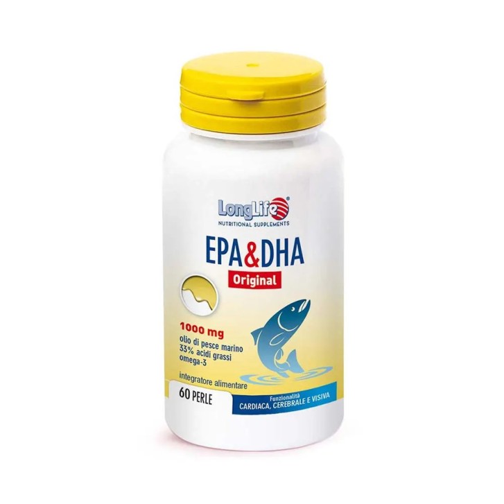 LongLife EPA DHA Original Integratore Funzione Cardiovascolare 60 Perle - LongLife LongLife EPA DHA Original Integratore Funzione Cardiovascolare 60 Perle - LongLife