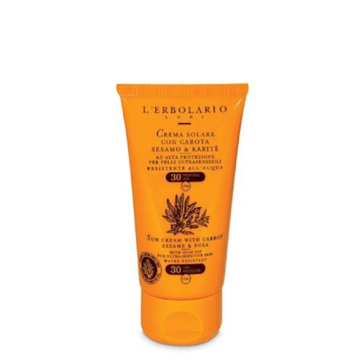 Crema Solare SPF30 Carota Sesamo Karitè 75ml - L\'Erbolario