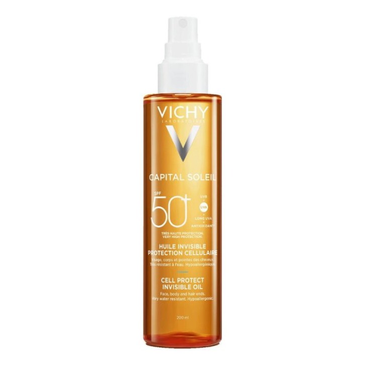 Vichy Cell Protect Olio Invisibile SPF50+ Viso Corpo Capelli 200ml - Vichy Vichy Cell Protect Olio Invisibile SPF50+ Viso Corpo Capelli 200ml - Vichy