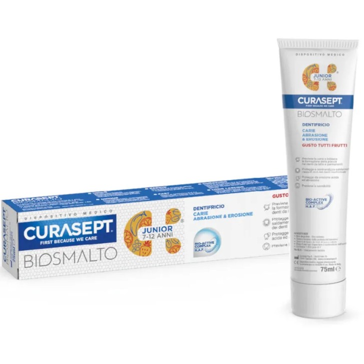 Curasept Biosmalto Dentifricio Junior Tutti Frutti 75ml - Curasept