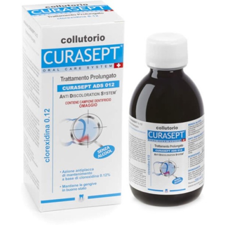 Collutorio Antisettico 0,12% con A.D.S. e Dentifricio Omaggio 200ml - Curasept