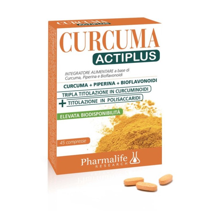 Curcuma Actiplus Integratore Supporto Articolare 45 Compresse - Pharmalife Research
