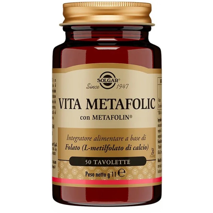 Vita Metafolic Integratore Alimentare Premium 50 Tavolette - Solgar Vita Metafolic Integratore Alimentare Premium 50 Tavolette - Solgar
