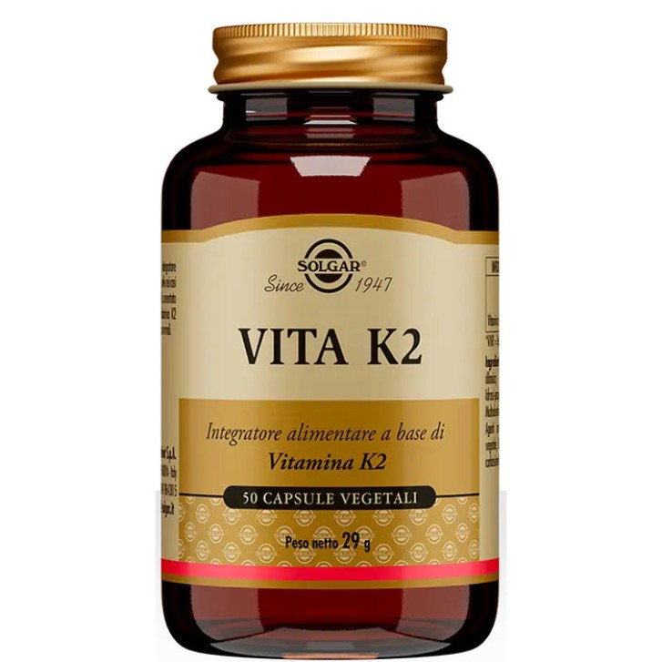 Vita K2 Integratore Vitamina K2 Naturale 50 Capsule - Solgar Vita K2 Integratore Vitamina K2 Naturale 50 Capsule - Solgar