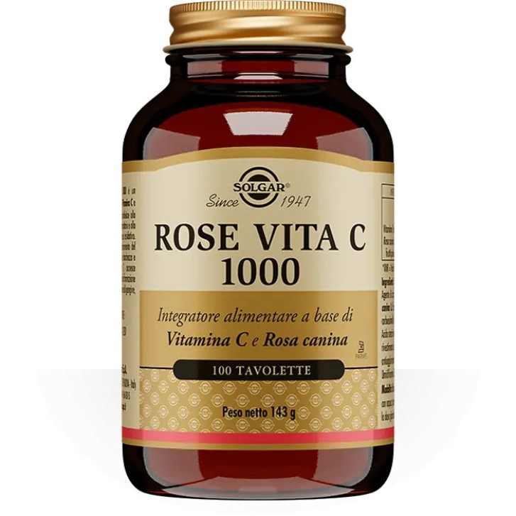 Rose Vita C 1000 Integratore di Vitamina C 100 Tavolette - Solgar