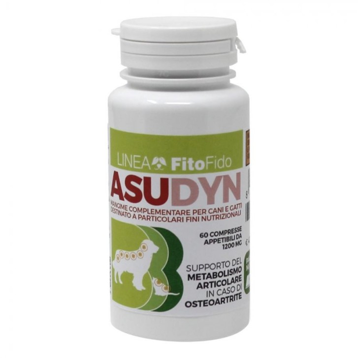 Asudyn Mangime Complementare per Cani e Gatti Supporto Metabolismo Articolare 60 Compresse - Trebifarma Asudyn Mangime Complementare per Cani e Gatti Supporto Metabolismo Articolare 60 Compresse - Trebifarma