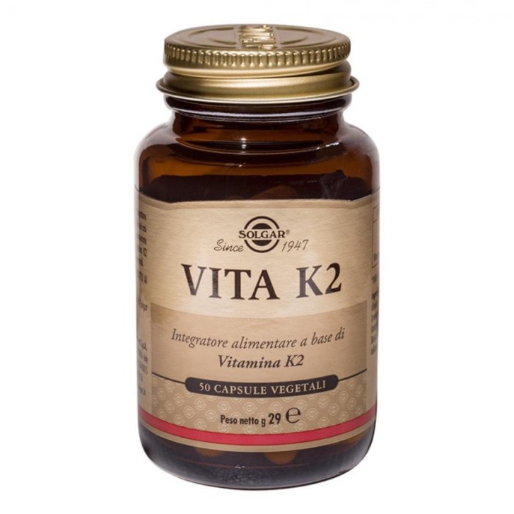 Vita K2 Integratore per Ossa e Cardiovascolare 50 Capsule - Solgar Vita K2 Integratore per Ossa e Cardiovascolare 50 Capsule - Solgar