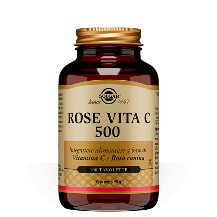 Rose Vita C 500 Integratore di Vitamina C 100 Tavolette - Solgar