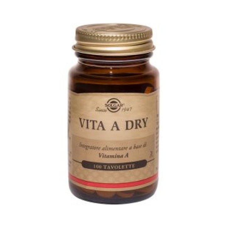 Vita A Dry Solgar Integratore Alimentare Vitamina A 100 Tavolette - Solgar Vita A Dry Solgar Integratore Alimentare Vitamina A 100 Tavolette - Solgar