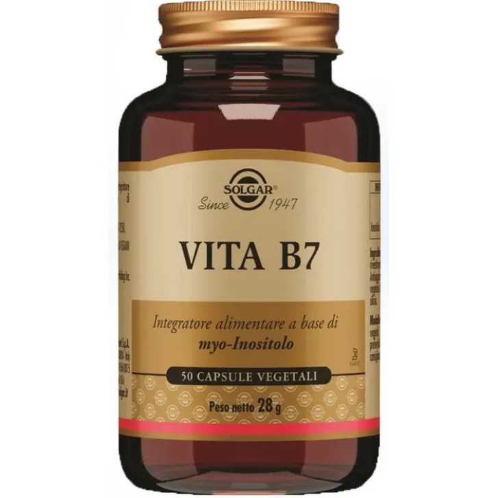 Vita B7 Integratore di Biotina 50 Capsule Vegetali - Solgar