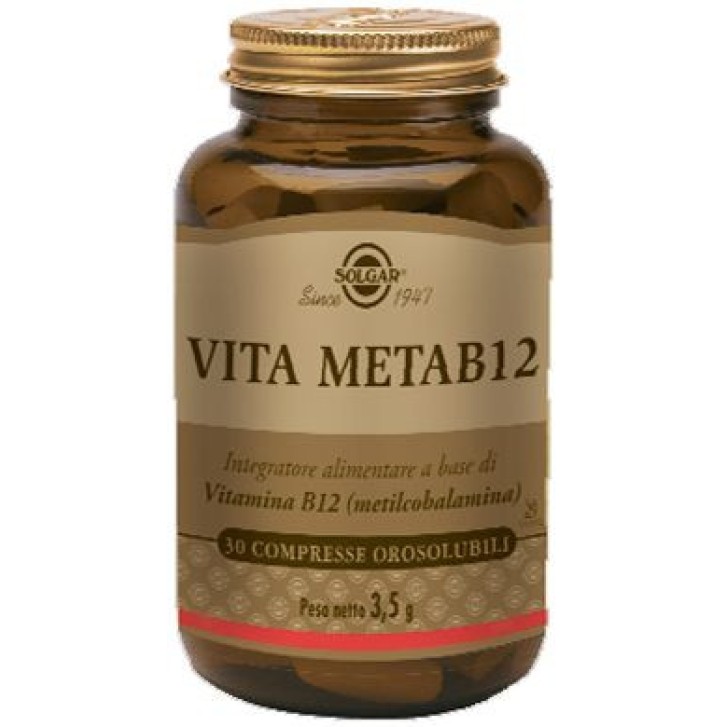 Vita MetaB12 Integratore Vitaminico Compresse Orosolubili 30 Compresse - Solgar Vita MetaB12 Integratore Vitaminico Compresse Orosolubili 30 Compresse - Solgar
