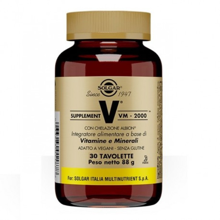 VM 2000 Integratore Multivitaminico con Minerali 30 Tavolette - Solgar VM 2000 Integratore Multivitaminico con Minerali 30 Tavolette - Solgar