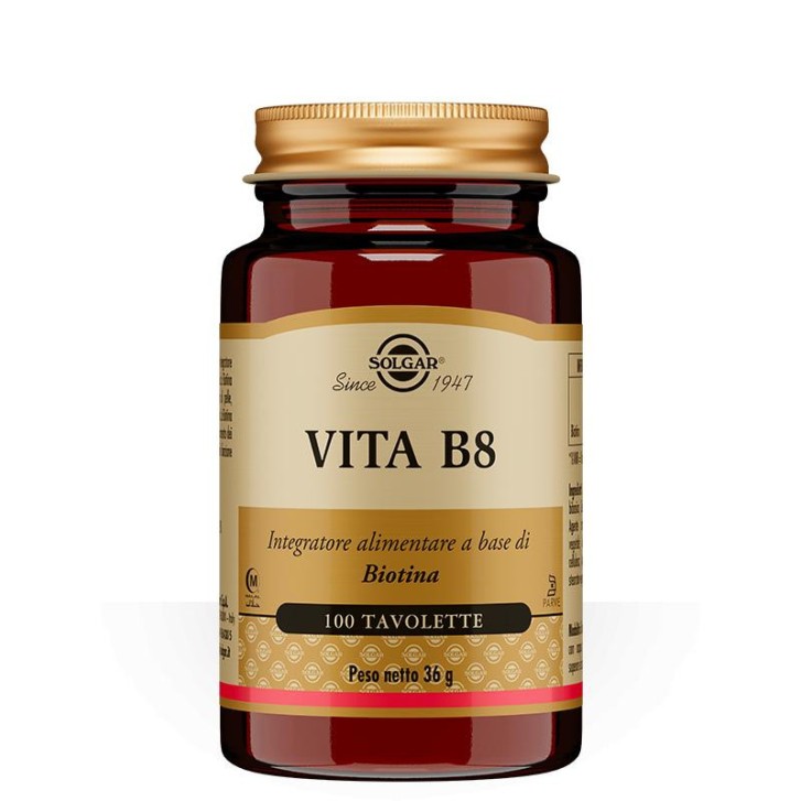 Vita B8 Integratore di Biotina 100 Tavolette - Solgar