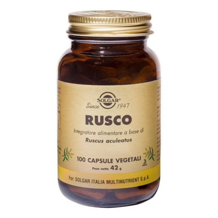 Rusco Integratore per Microcircolo 100 Capsule Vegetali - Solgar