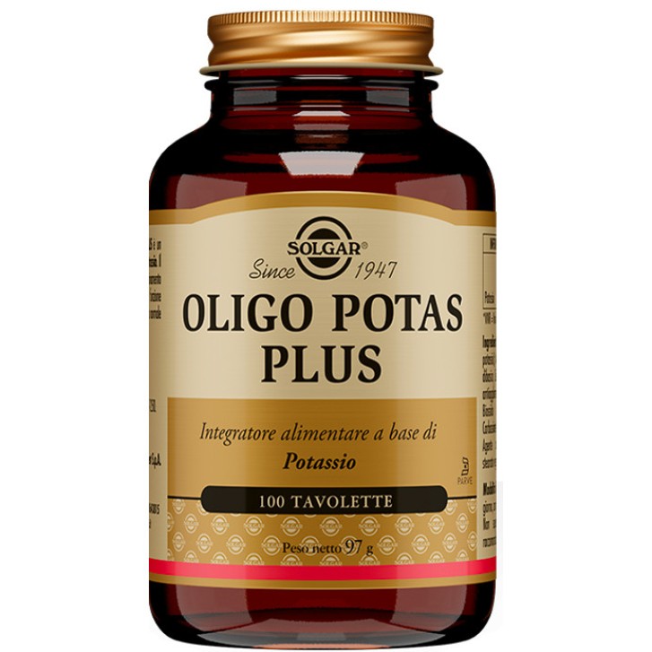 Oligo Potas Plus Integratore di Potassio 100 Tavolette - Solgar Oligo Potas Plus Integratore di Potassio 100 Tavolette - Solgar