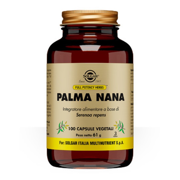 Palma Nana Integratore per Prostata e Vie Urinarie 100 Capsule Vegetali - Solgar