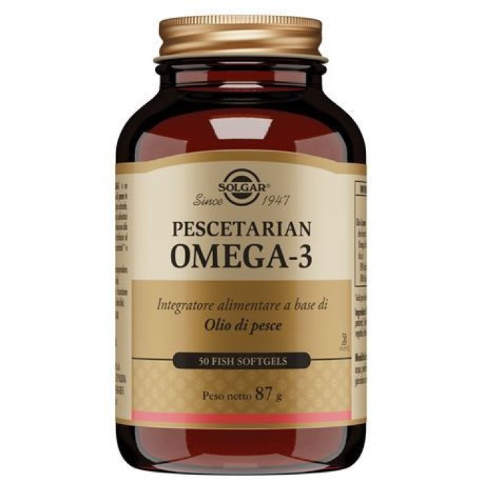 Pescetarian Omega 3 Integratore Trigliceridi Naturali 50 Softgels - Solgar
